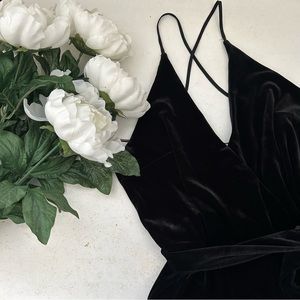 Express Black Long Romper with Pockets , Spaghetti straps Size 6